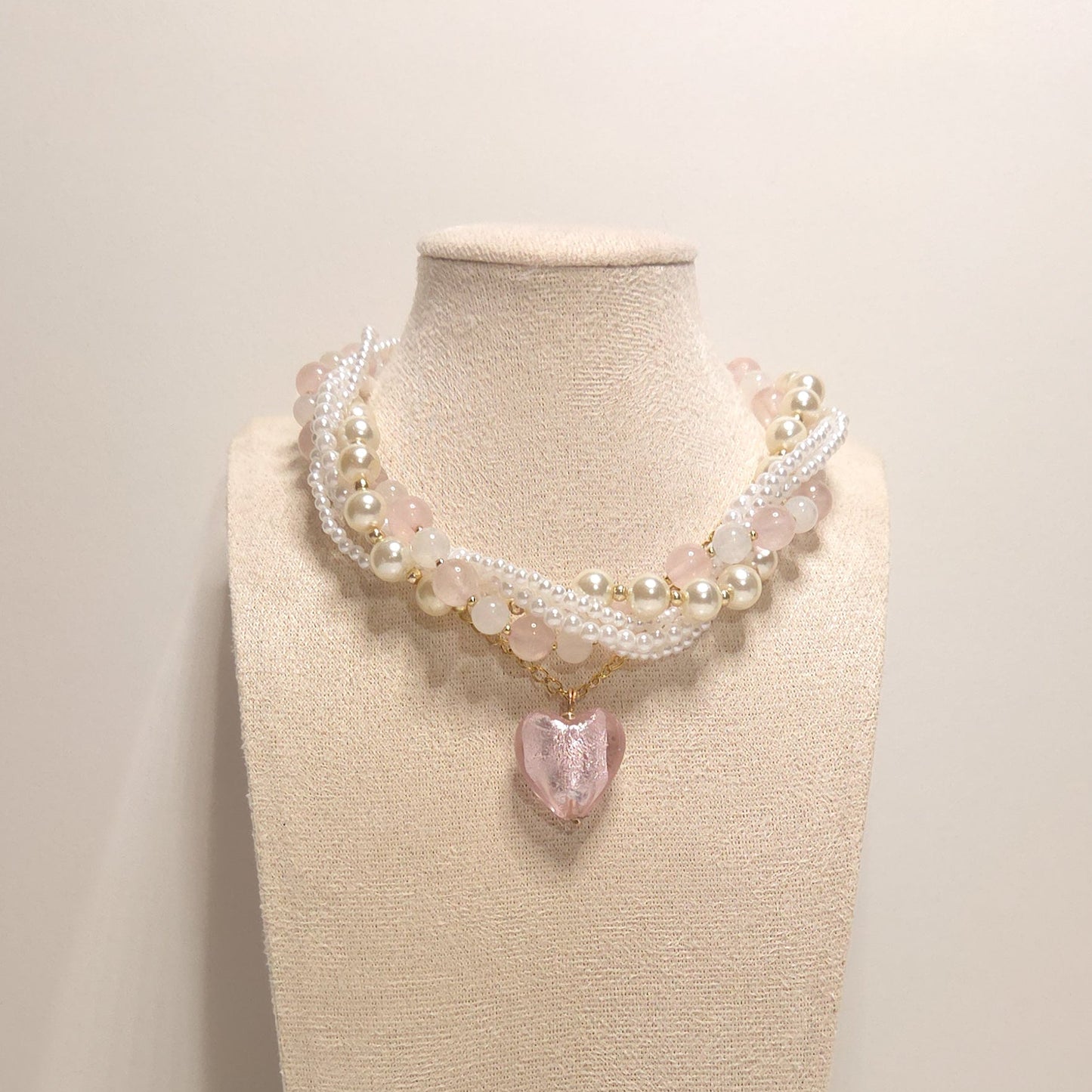 Pink "Lady of Hearts" Necklace