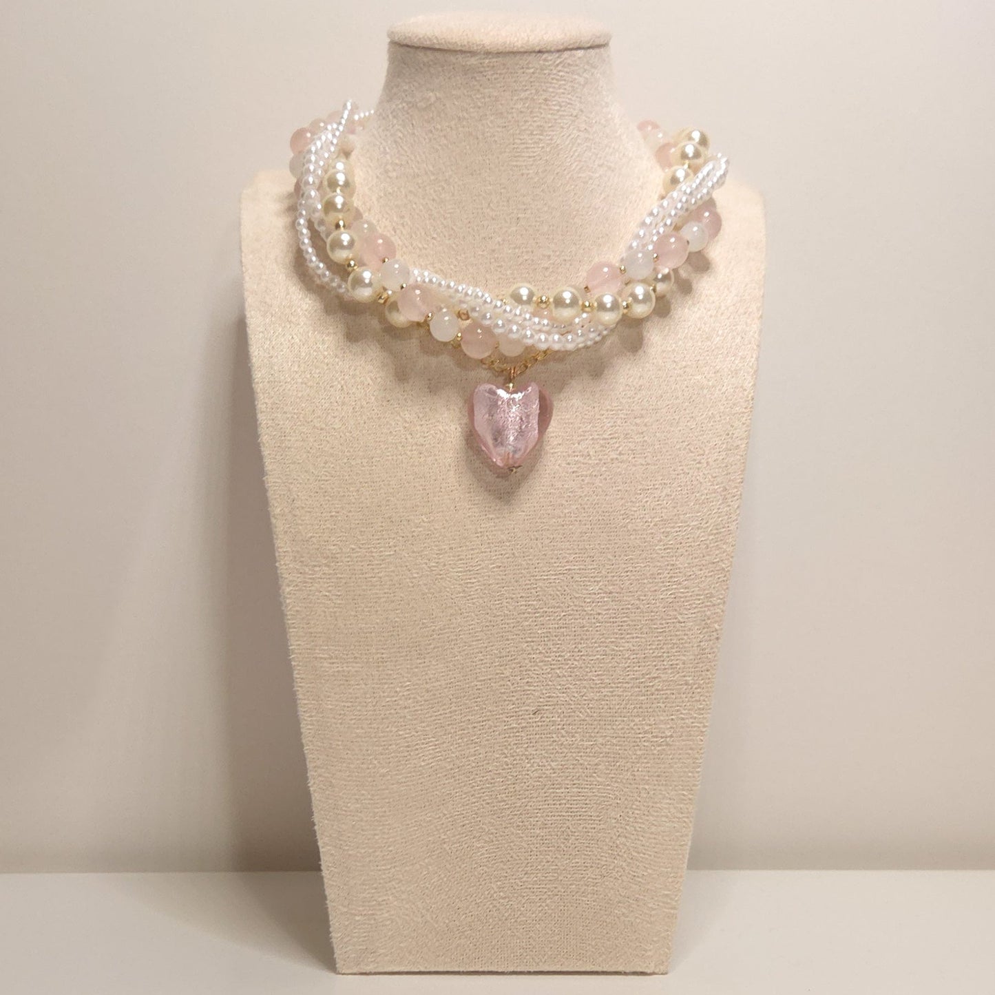 Pink "Lady of Hearts" Necklace