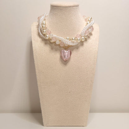 Pink "Lady of Hearts" Necklace
