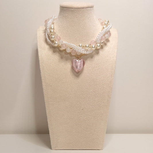Pink "Lady of Hearts" Necklace