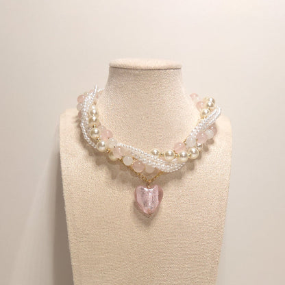 Pink "Lady of Hearts" Necklace