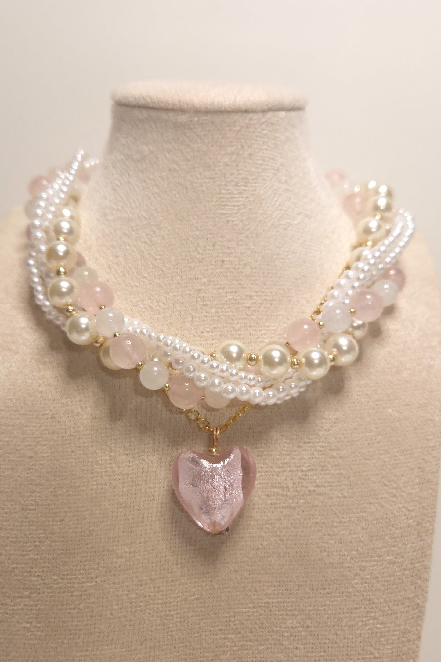 Pink "Lady of Hearts" Necklace