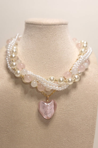 Pink "Lady of Hearts" Necklace