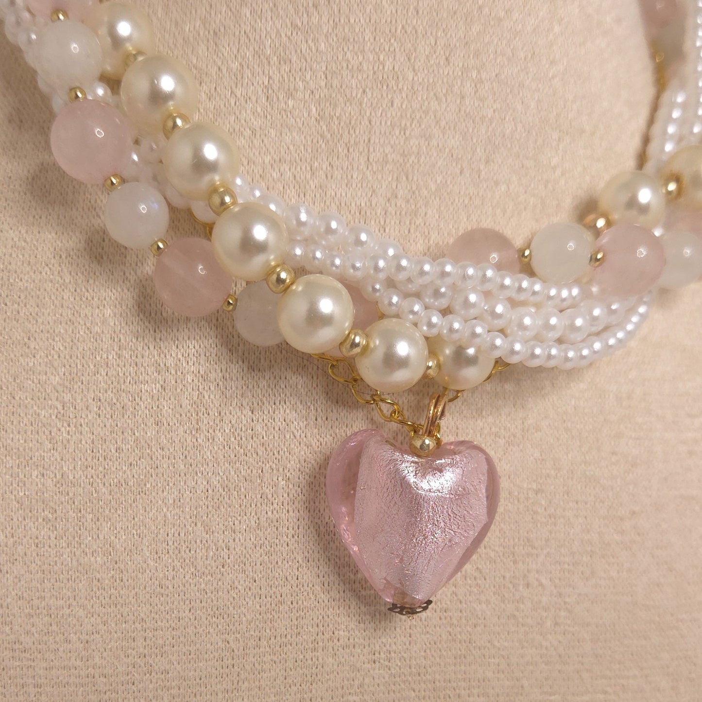 Pink "Lady of Hearts" Necklace
