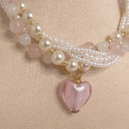 Pink "Lady of Hearts" Necklace