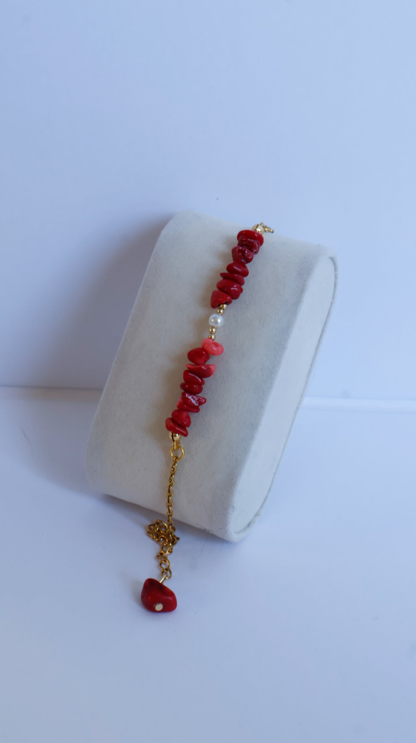 Modèle Néréides bracelet bambou rouge et acier inoxydable 316L