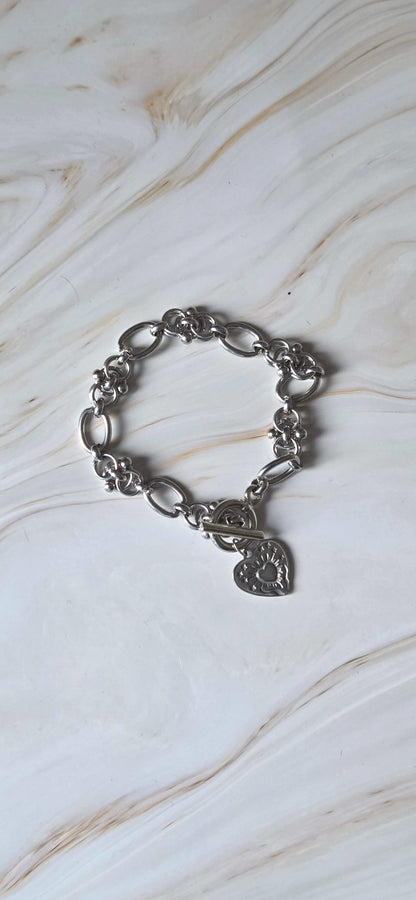 Texture chaîne acier bracelet Heartbreaker