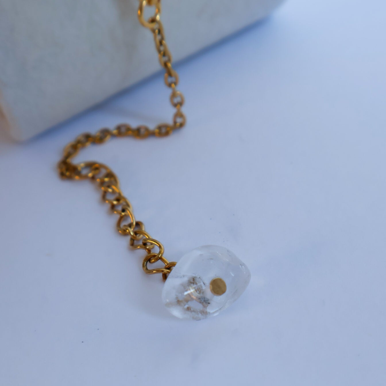 Détails bracelet en quartz cristal Néréides et acier inoxydable 316L