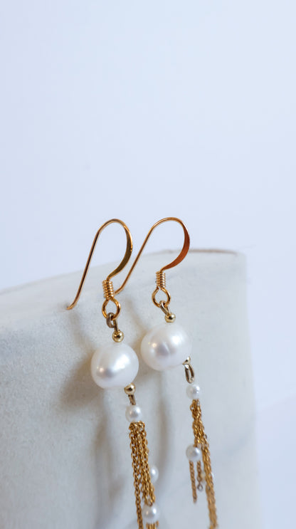 Boucles à enfiler avec un crochet plaqué or 18K
