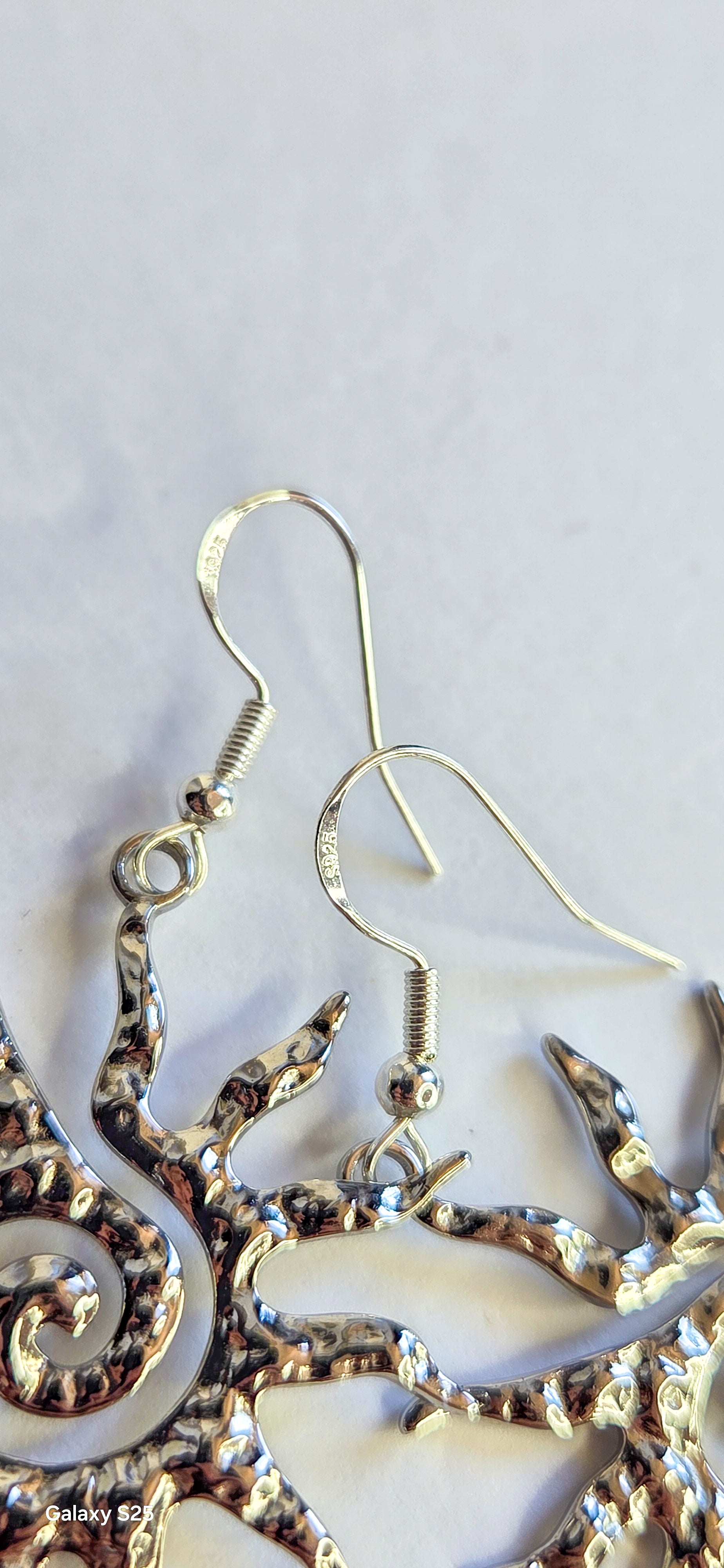 vue détails été indien boucles argent