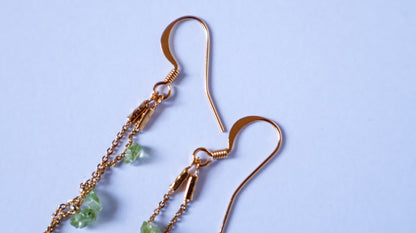 Crochet de boucles d'oreilles Nymphéa en plaqué or 18K
