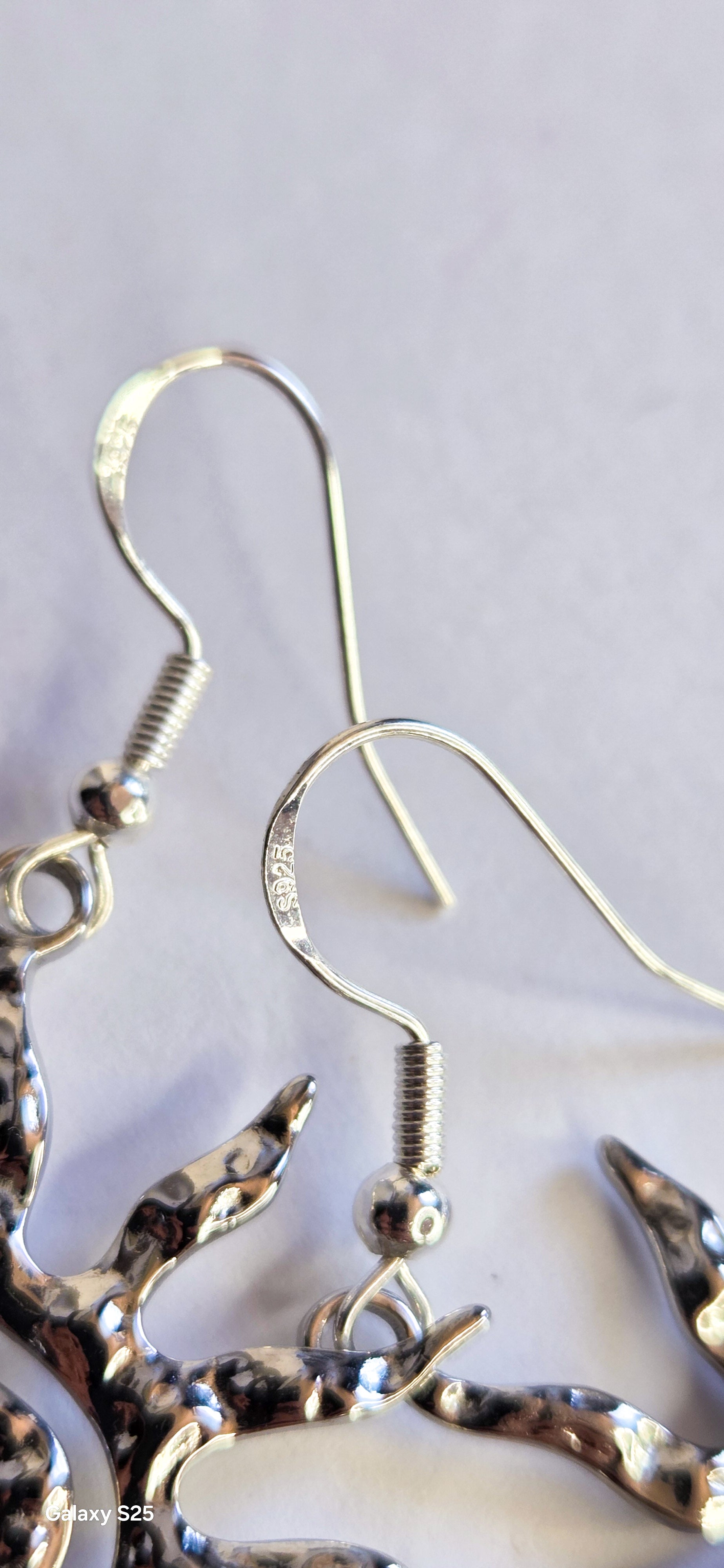 Boucles argent 925s détails crochet