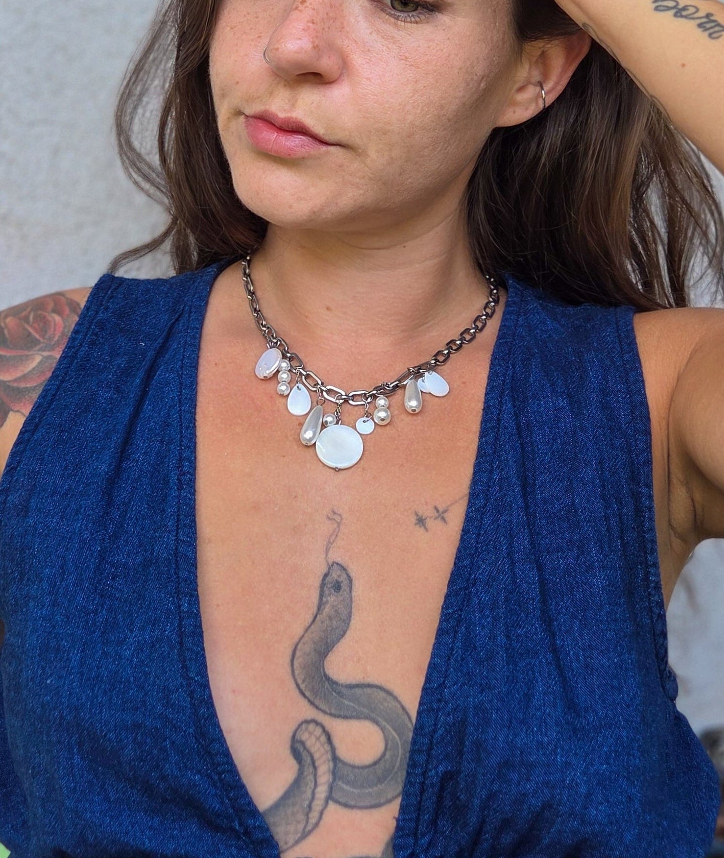 Collier Océan Sauvage porté
