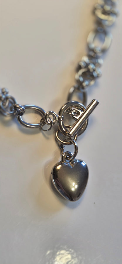Texture chaîne épaisse collier Heartbreaker