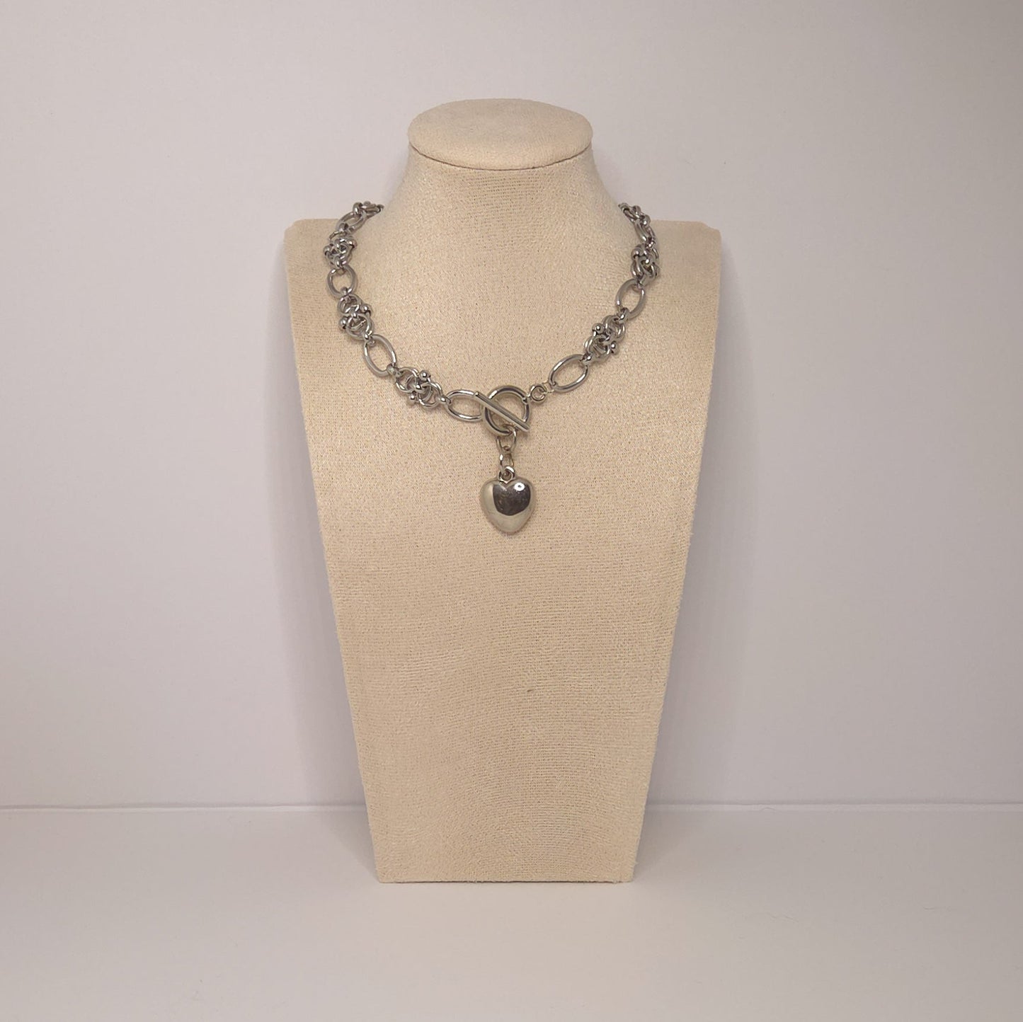 Collier Heartbreaker chaîne large cœur argent Naash Jewelry