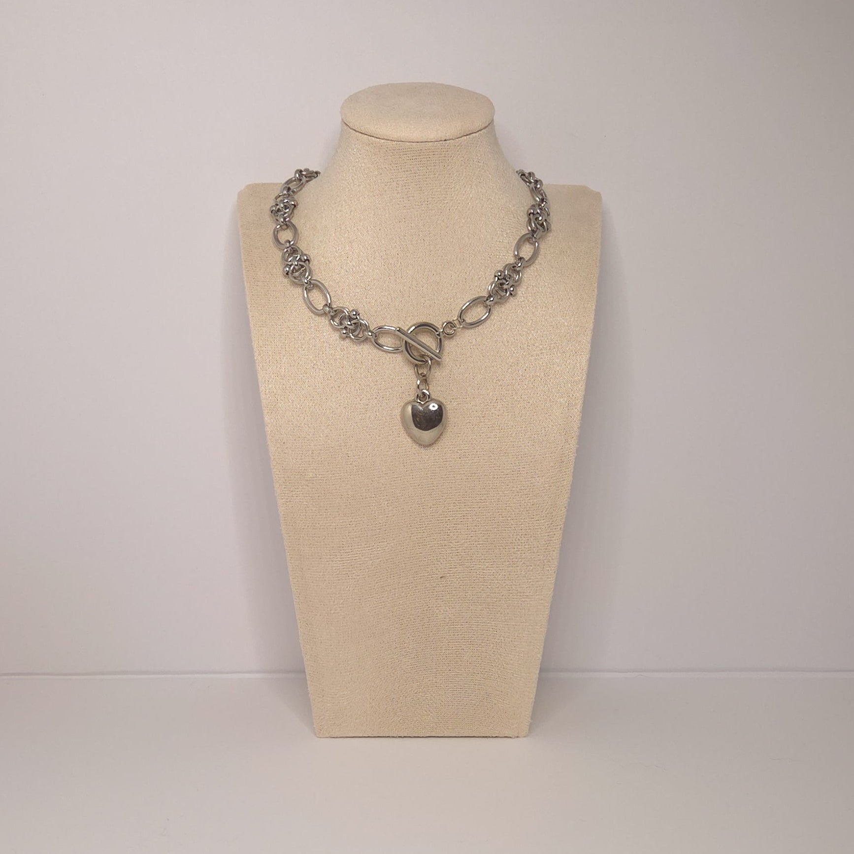 Collier Heartbreaker chaîne large cœur argent Naash Jewelry