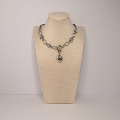 Collier Heartbreaker chaîne large cœur argent Naash Jewelry