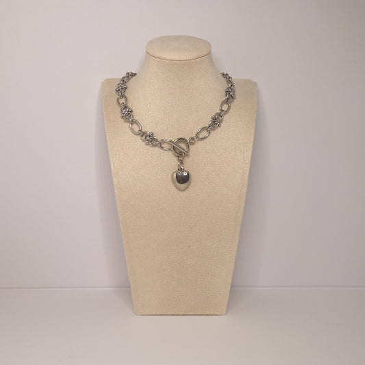 Collier Heartbreaker chaîne large cœur argent Naash Jewelry