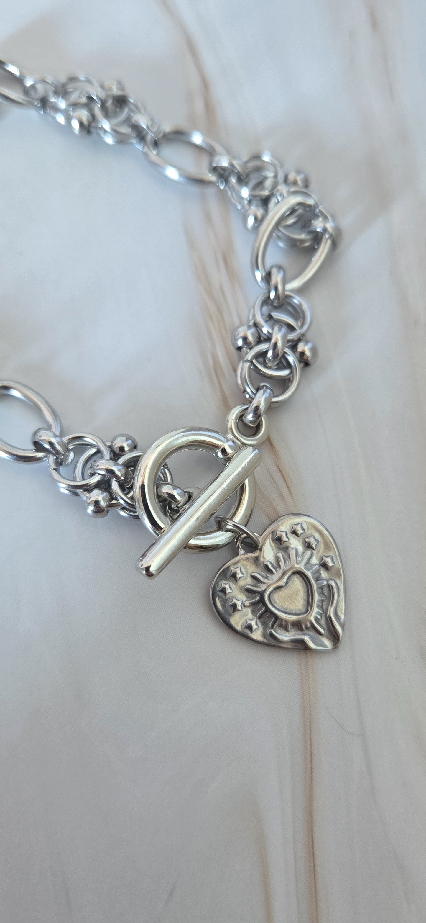 Pendentif cœur bracelet Heartbreaker acier inoxydable